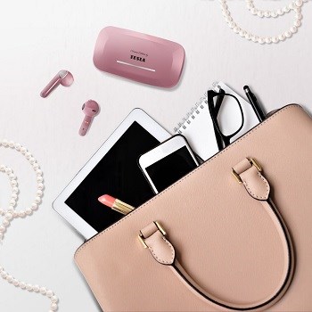 Tesla Sound EB20 sluchátka Pearl Pink až 25 hodin